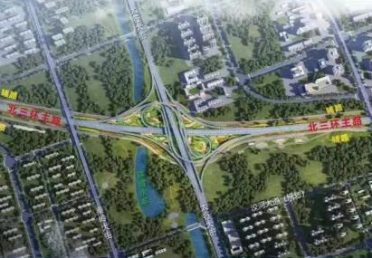 中华大街互通立交上跨西环线铁路大